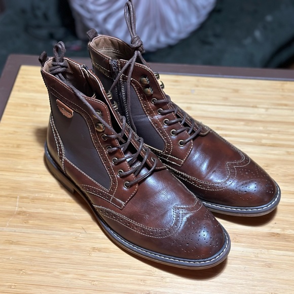 Dark Brown Oxford Styled Chelsea Boot - Picture 2 of 4